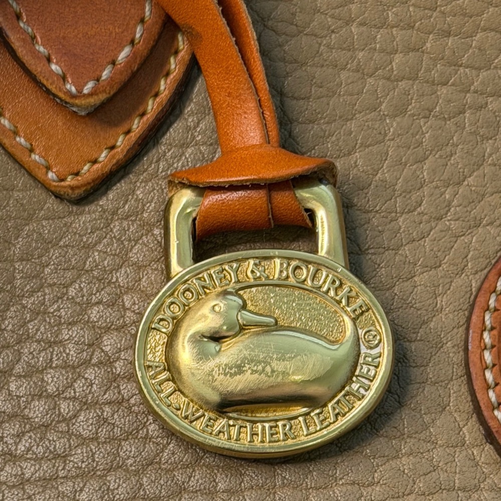 Dooney & Bourke Vintage All Weather Leather Satchel Taupe Tan USA A3910760 - Picture 11 of 16